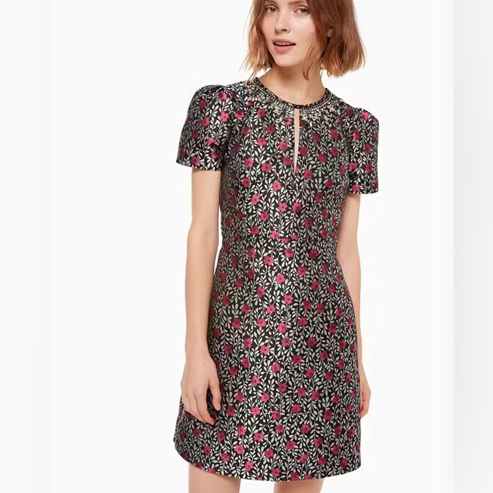 NWOT Never Worn Kate Spade Floral Park Jacquard Dress Women’s Size 6 (Small)